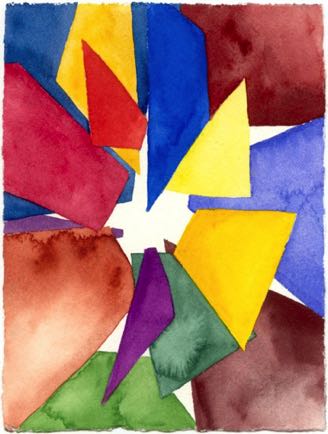 35 (Facets), 14cmx19cm, Watercolour 35 (Facets), 14cmx19cm, Watercolour